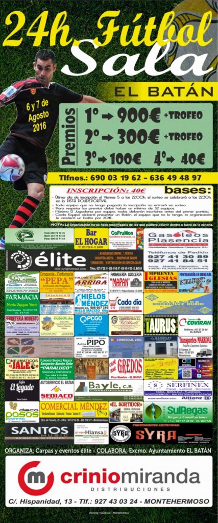 24 horas futbol sala el batan caceres carpas y eventos elite 