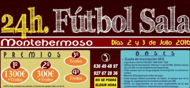 24 horas de futbol sala montehermoso carpas elite